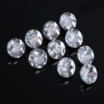 dophee 10pcs 18mm кристал диамант кристал кръгли бутони Шиене диван DIY бутони